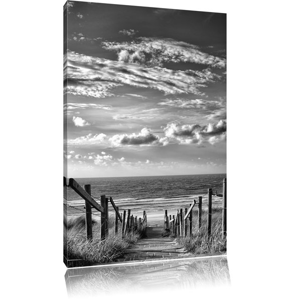 East Urban Home Leinwandbild „Weg zum Strand am Meer“, Fotodruck